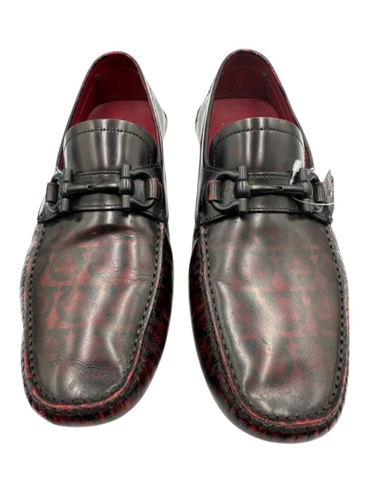 Ferragamo Shoe Size 8.5EE Red Leather logo Dress Men's Shoes Red / 8.5EE