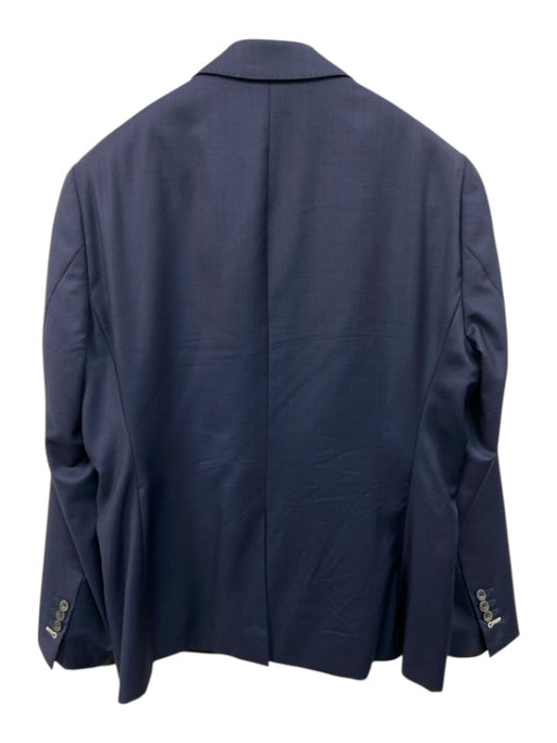 J Hilburn Blue Solid 2 Button Men's Suit Blue / Est M