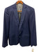 J Hilburn Blue Solid 2 Button Men's Suit Blue / Est M