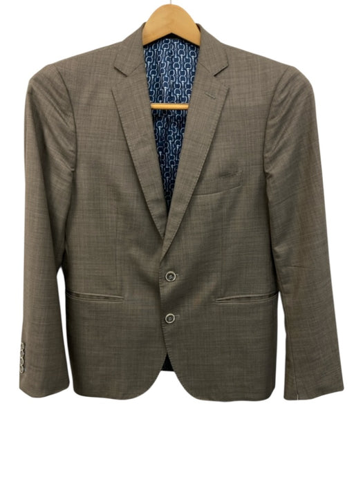 J Hilburn Gray Solid 2 Button Men's Suit Gray / Est M