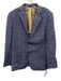 J Hilburn Blue & White Plaid 2 Button Men's Blazer Blue & White / Est M