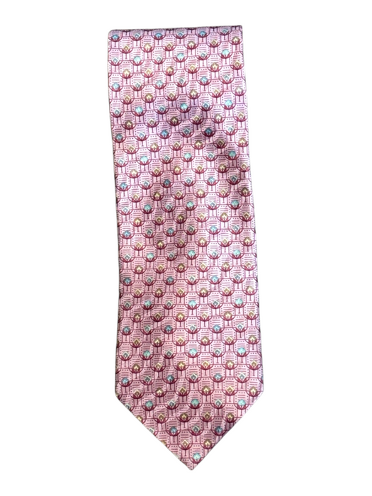Ermenegildo Zegna Pink & Multi Silk Men's Tie Pink & Multi