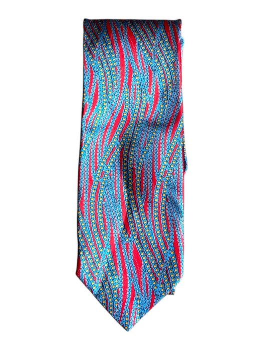 Italo Ferreti Blue & Multi Silk All Over Print Men's Tie Blue & Multi