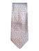Charvet Silver & Red Silk All Over Print Men's Tie Silver & Red