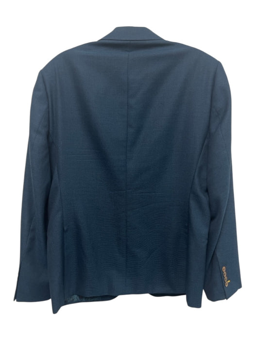 J Hilburn Blue Solid 2 Button Men's Blazer Blue / Est L