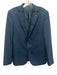 J Hilburn Blue Solid 2 Button Men's Blazer Blue / Est L