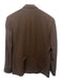 Saks Fifth Ave Brown Plaid 2 Button Men's Suit Brown / Est L