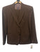 Saks Fifth Ave Brown Plaid 2 Button Men's Suit Brown / Est L