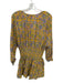 Cleobella Size L Yellow & Pink Cotton Long Balloon Sleeve Botanical Dress Yellow & Pink / L
