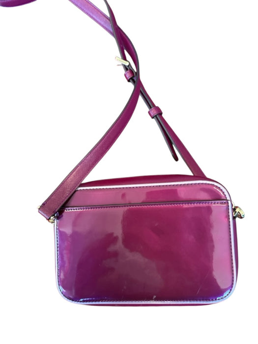Kate Spade Maroon Patent Leather Logo Crossbody Zip closure Bag Maroon / S