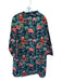 Print Fresh Size XL Navy & Multi Cotton Long Sleeve Jungle Button Down Dress Navy & Multi / XL