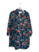 Print Fresh Size XL Navy & Multi Cotton Long Sleeve Jungle Button Down Dress Navy & Multi / XL