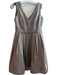 Shoshanna Size 2 Warm Gray Acetate Blend V Neck Back Zip Sleeveless Dress Warm Gray / 2