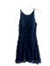 Aqua Dresses Size 2 Navy Polyester Lace Overlay V Neck Back Zip Dress Navy / 2