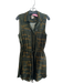Haute Hippie Size S Forest Green Viscose Camo Collared Button Down Dress Forest Green / S