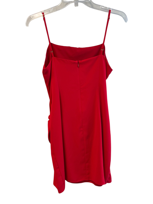 Amanda Uprichard Size M Red Polyester Adjustable Spaghetti Straps Back Zip Dress Red / M