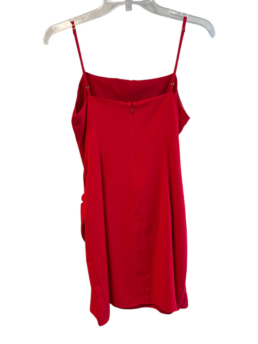 Amanda Uprichard Size M Red Polyester Adjustable Spaghetti Straps Back Zip Dress Red / M