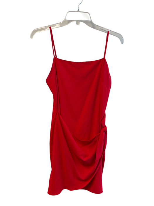 Amanda Uprichard Size M Red Polyester Adjustable Spaghetti Straps Back Zip Dress Red / M
