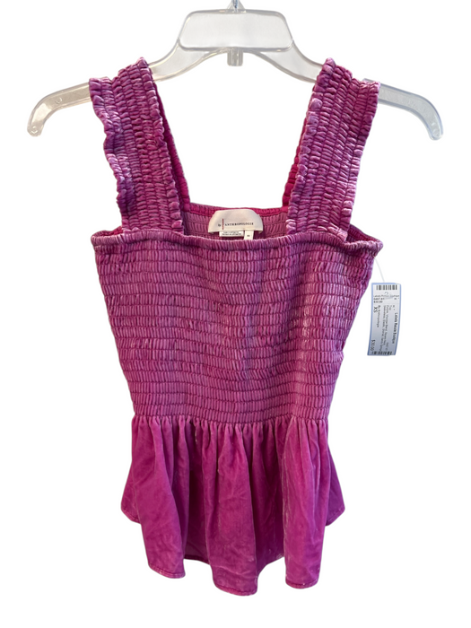 By Anthropologie Size XS Purple Viscose Blend Square Neck Sleeveless Elastic Top Purple / XS