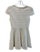 Alice + Olivia Size Est XS Cream Cotton Blend Round Neck Back Zip Textured Dress Cream / Est XS