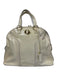 Yves Saint Laurent Cream White Patent Leather Top Handles Zip Close Tote Bag Cream White / Large