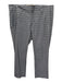 Roland Mouret Size 10 Black & White Cotton Blend High Rise Geometric Print Pants Black & White / 10