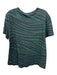 Proenza Schouler Size Medium Green & Black Cotton Short Sleeve Tiger Stripe Top Green & Black / Medium