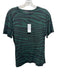 Proenza Schouler Size Medium Green & Black Cotton Short Sleeve Tiger Stripe Top Green & Black / Medium