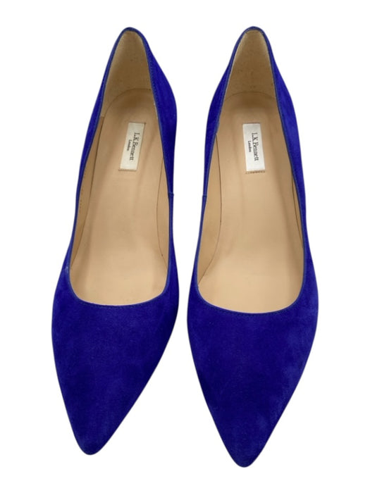 LK Bennett Shoe Size 40.5 Cobalt Blue Suede Pointed Toe Mid Heel Pumps Cobalt Blue / 40.5
