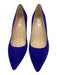 LK Bennett Shoe Size 40.5 Cobalt Blue Suede Pointed Toe Mid Heel Pumps Cobalt Blue / 40.5