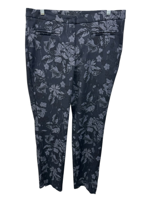 Cambio Size Medium Black & Silver High Rise Floral Welt Pocket Tapered Pants Black & Silver / Medium