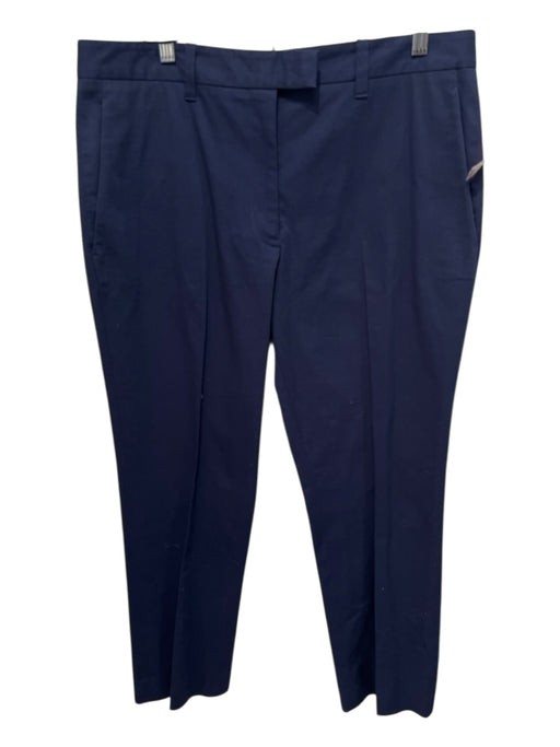 Jil Sander Size 42 Navy Blue Cotton Blend High Rise Straight Leg Pockets Pants Navy Blue / 42