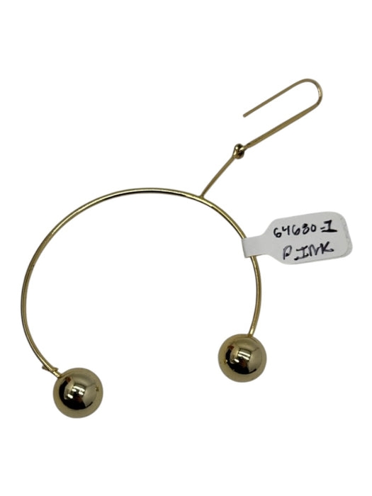 Celine Gold 24K Gold Drop arch Hook Large Earrings Gold