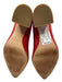 Clarks Shoe Size 9.5 Red Suede Block Heel Almond Toe Seam Detail Court Pumps Red / 9.5