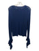 Naadam Size L Dark Blue Missing Fabric Tag Knit Ribbed Hem Ruffle Sweater Dark Blue / L