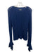 Naadam Size L Dark Blue Missing Fabric Tag Knit Ribbed Hem Ruffle Sweater Dark Blue / L