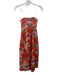 Banjanan Size S Pink, Red, Multi Cotton & Silk Strapless Floral Print Midi Dress Pink, Red, Multi / S