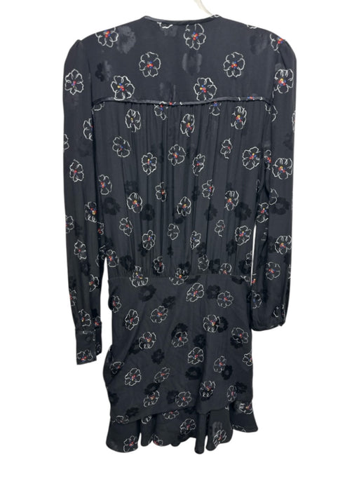 Veronica Beard Size S / 6 Black, White & Multi Silk Blend floral print Dress Black, White & Multi / S / 6