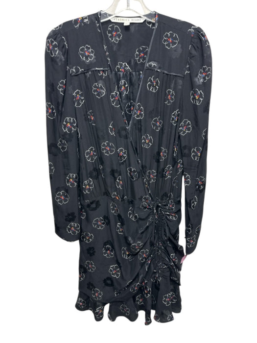 Veronica Beard Size S / 6 Black, White & Multi Silk Blend floral print Dress Black, White & Multi / S / 6