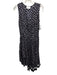 3.1 Phillip Lim Size xs / 2 Black, White & Pink Silk floral print V Neck Dress Black, White & Pink / xs / 2