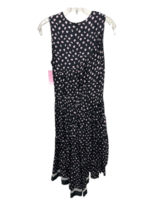 3.1 Phillip Lim Size xs / 2 Black, White & Pink Silk floral print V Neck Dress Black, White & Pink / xs / 2