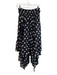 Free People One Size XS Black & White Cotton Elastic Waist Polka Dot Skirt Black & White / XS