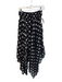 Free People One Size XS Black & White Cotton Elastic Waist Polka Dot Skirt Black & White / XS
