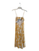 By the River Size S Yellow & White Rayon Spaghetti Strap Floral Print Dress Yellow & White / S