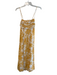By the River Size S Yellow & White Rayon Spaghetti Strap Floral Print Dress Yellow & White / S