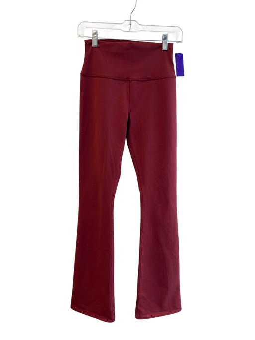Alo Size S Burgundy No Fabric Tag High Rise solid color Wide Leg Leggings Burgundy / S