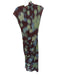 By Anthropologie Size XS Green & Brown Polyamid Sleeveless Flowers Maxi Dress Green & Brown / XS