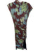 By Anthropologie Size XS Green & Brown Polyamid Sleeveless Flowers Maxi Dress Green & Brown / XS