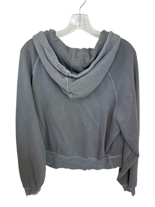 FP Movement Size M Gray Cotton Hood Long Sleeve Full Zip Athletic Jacket Gray / M