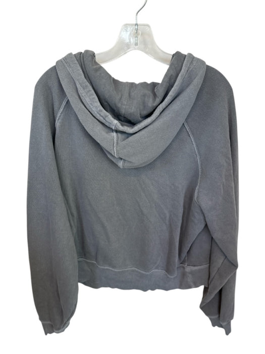 FP Movement Size M Gray Cotton Hood Long Sleeve Full Zip Athletic Jacket Gray / M